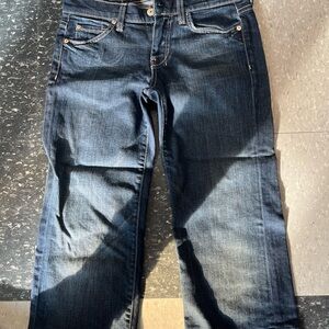 7 For All Mankind Dark Blue Straight Leg Jeans